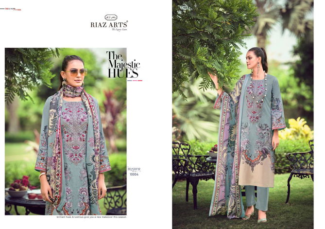 Musafir Vol 10 By Riaz Arts Printed Karachi Cotton Dress Material Wholesale Shop In Surat
